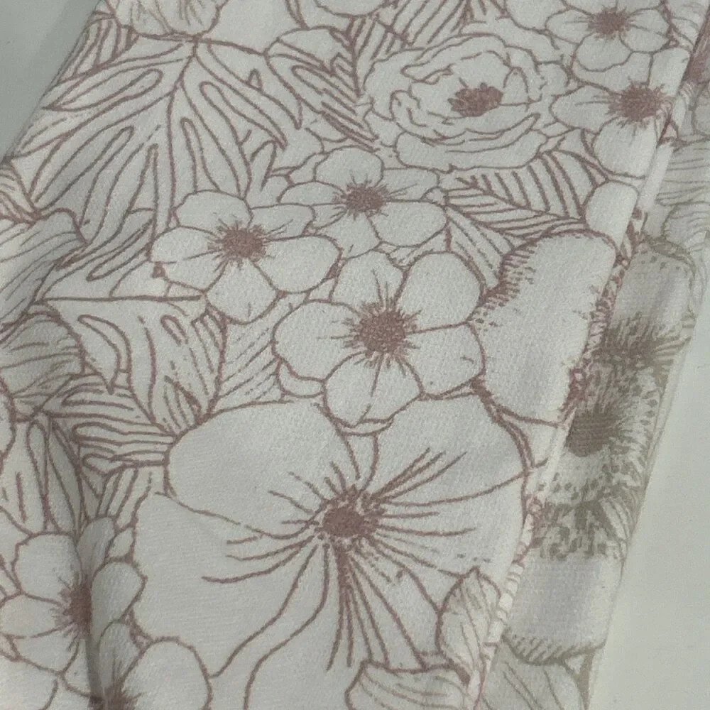 Lot of 6 Cotton Dish Kitchen Towels Seasonal Herbs Holiday Easter Floral
